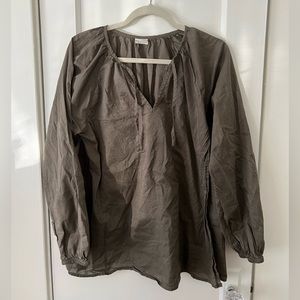 Boob design boho nursing blouse olive green